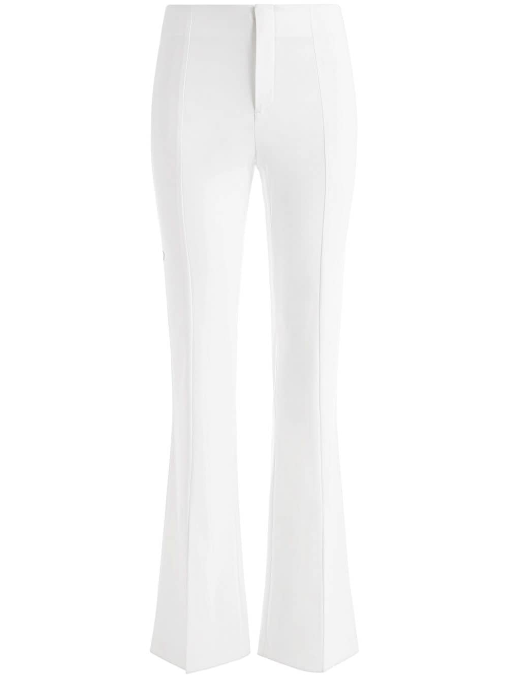 alice + olivia Tisa front-slit bootcut trousers - White von alice + olivia