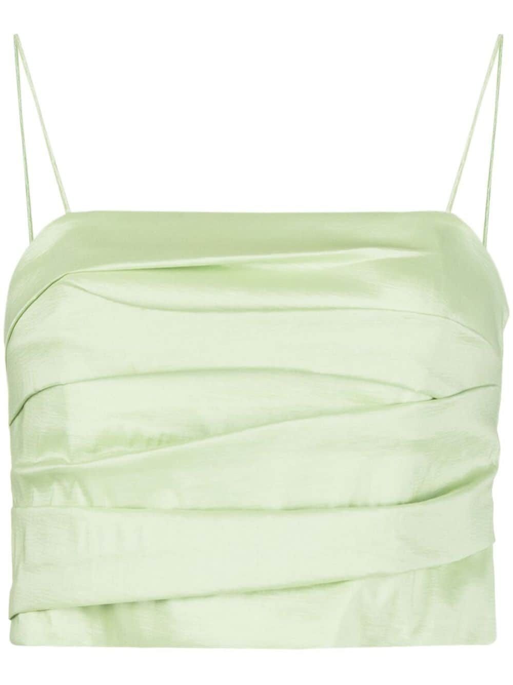 alice + olivia Tita draped spaghetti-strap top - Green von alice + olivia