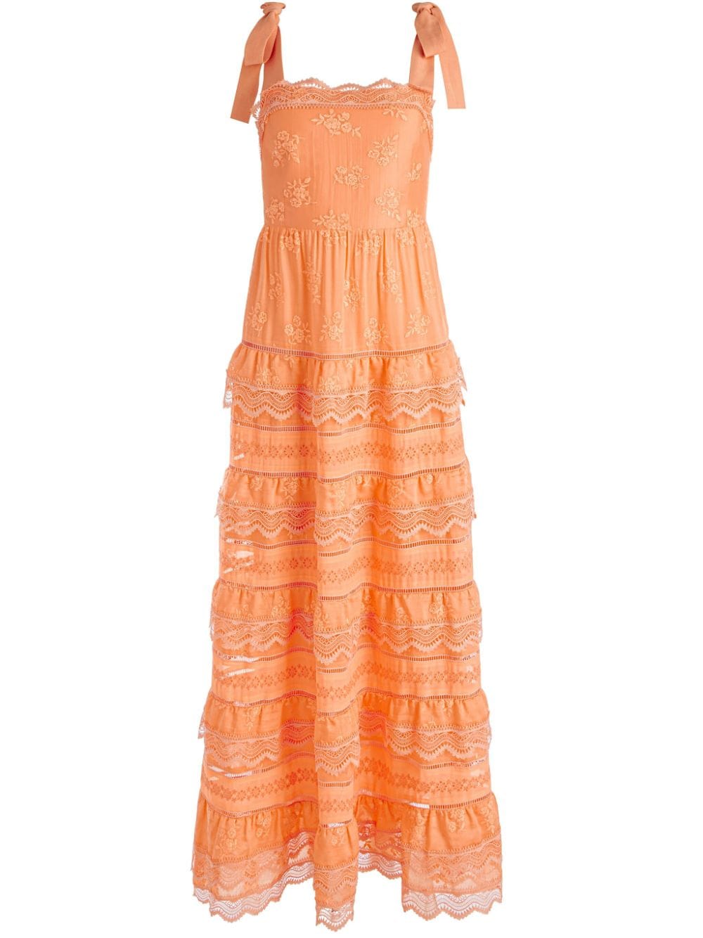 alice + olivia Vega sleeveless tiered maxi dress - Orange von alice + olivia