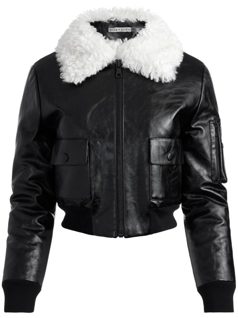 alice + olivia Willard faux-fur collar jacket - Black von alice + olivia