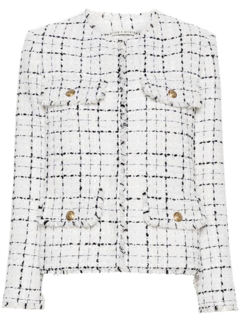 alice + olivia checked jacket - White von alice + olivia