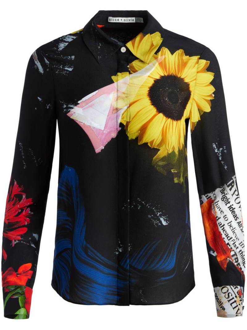 alice + olivia floral-print shirt - Black von alice + olivia