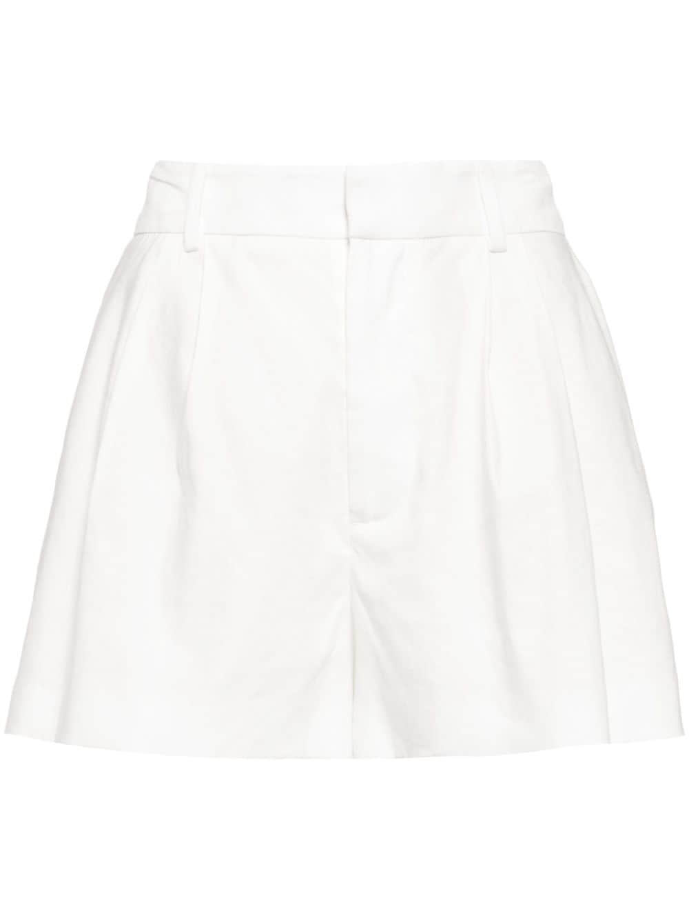 alice + olivia pleat-detail wide-leg shorts - White von alice + olivia