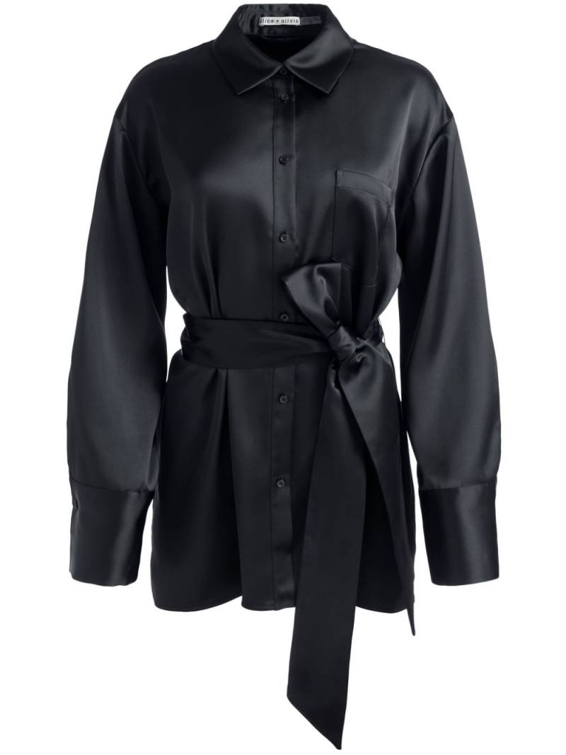 alice + olivia oversized mini shirt dress - Black von alice + olivia