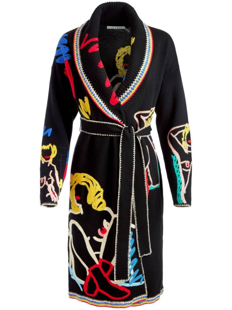 alice + olivia x Tom Wesselmann Astrid cardi-coat - Black von alice + olivia