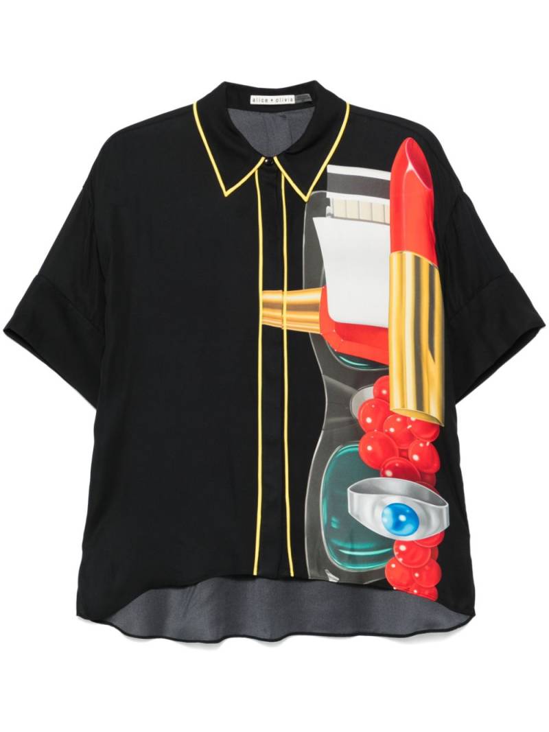 alice + olivia x Tom Wesselmann Edyth shirt - Black von alice + olivia