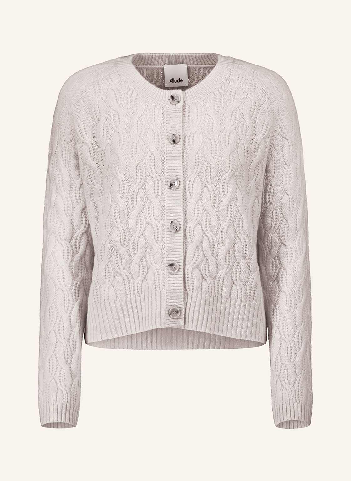 Allude Strickjacke Aus Cashmere grau Allude Strickjacke Aus Cashmere grau von allude