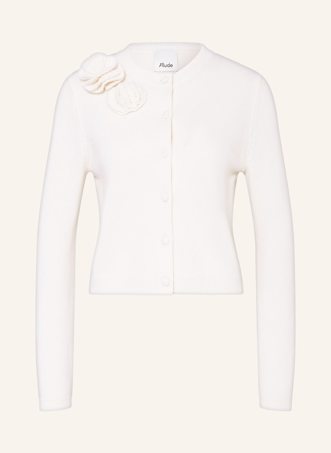 Allude Strickjacke Mit Cashmere weiss Allude Strickjacke Mit Cashmere weiss von allude