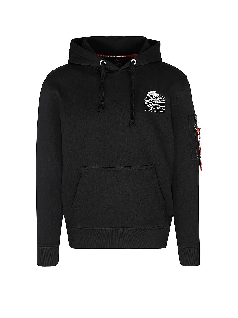 ALPHA INDUSTRIES Kapuzensweater - Hoodie  schwarz | M von alpha industries