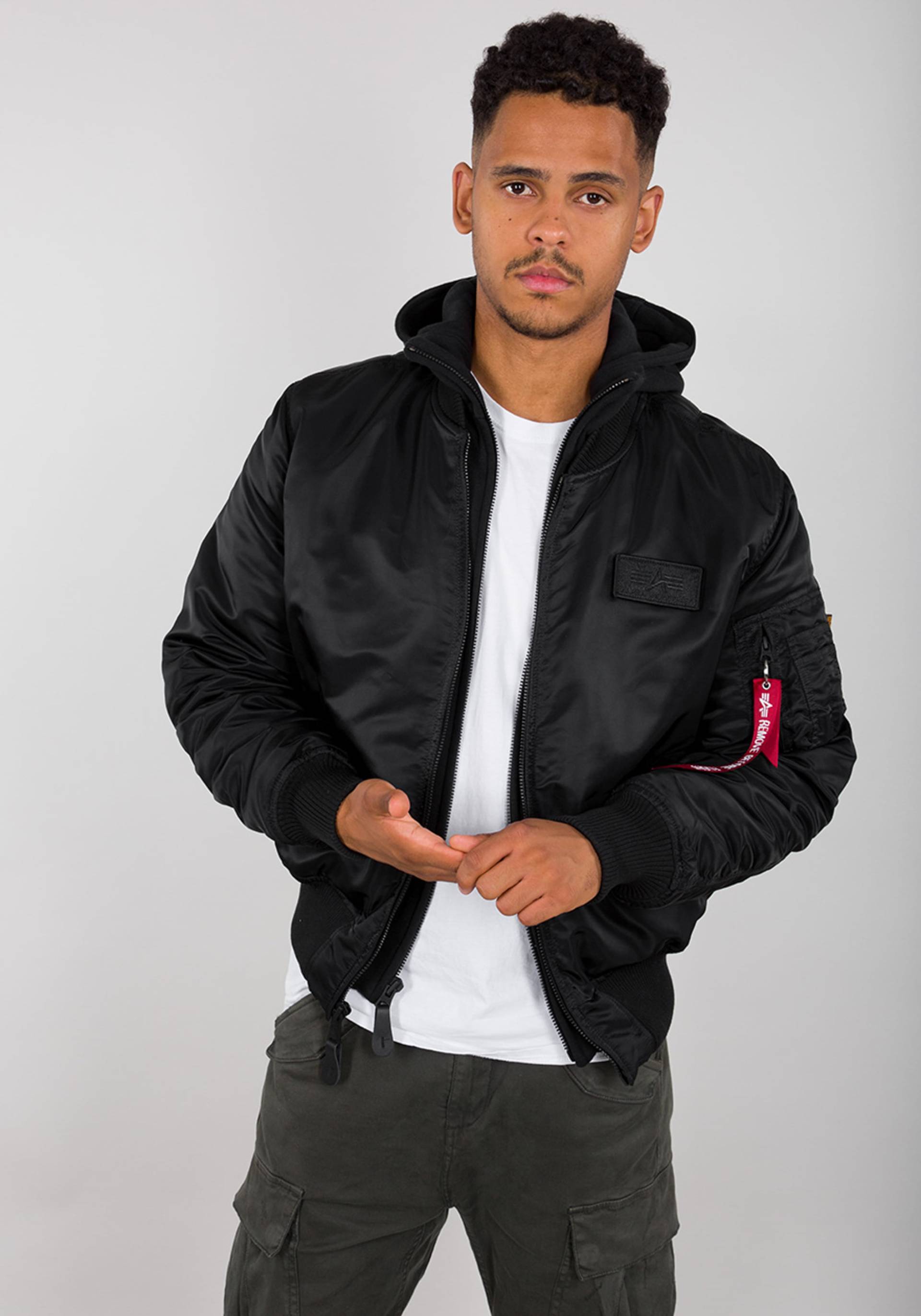 Alpha Industries Bomberjacke »Alpha Industries Men - Bomber Jackets MA-1 Zip Hood Back Print« von alpha industries