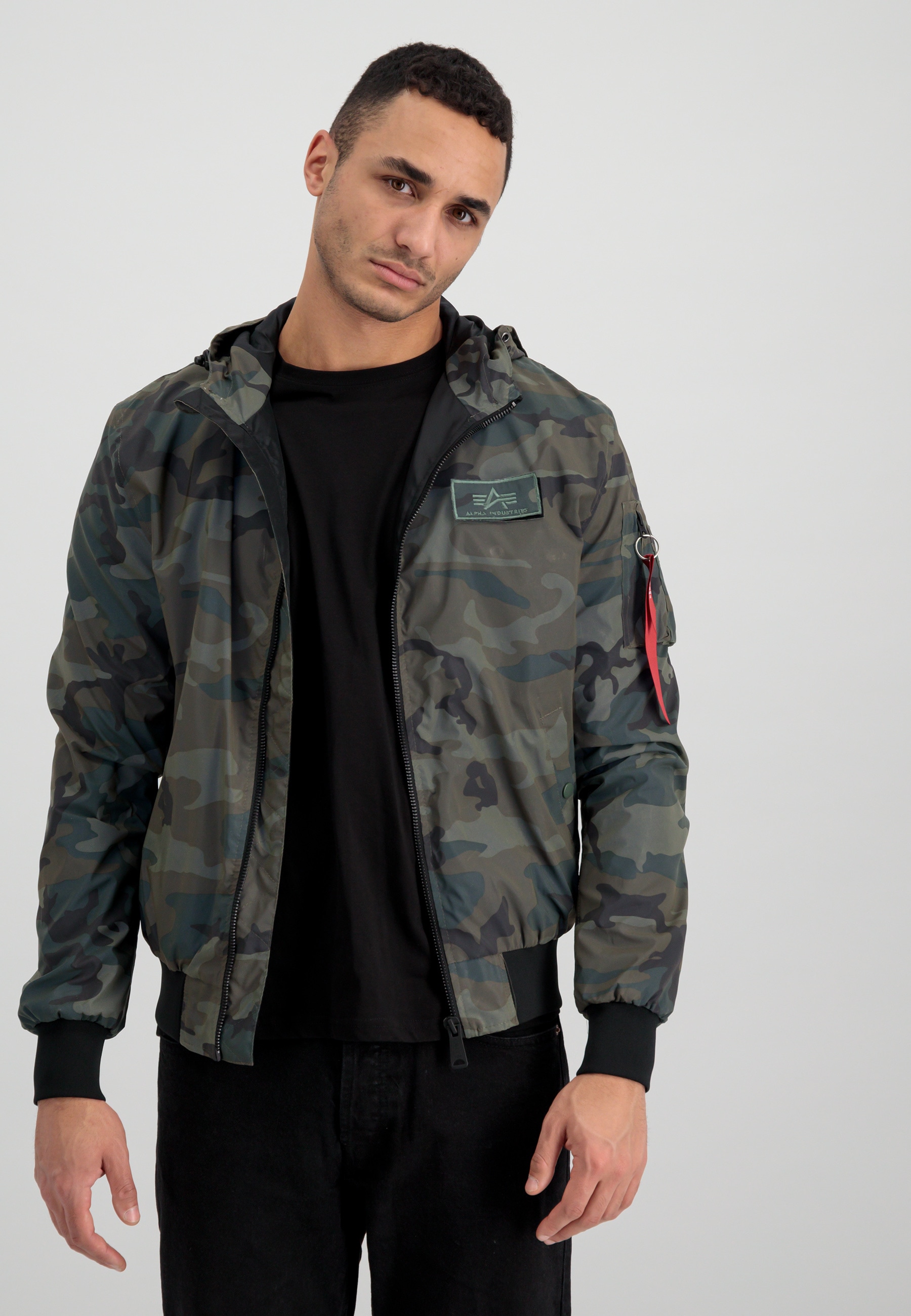 Alpha Industries Bomberjacke »Alpha Industries Men - Bomber Jackets MA-1 LW Hooded Refl. Camo« von alpha industries