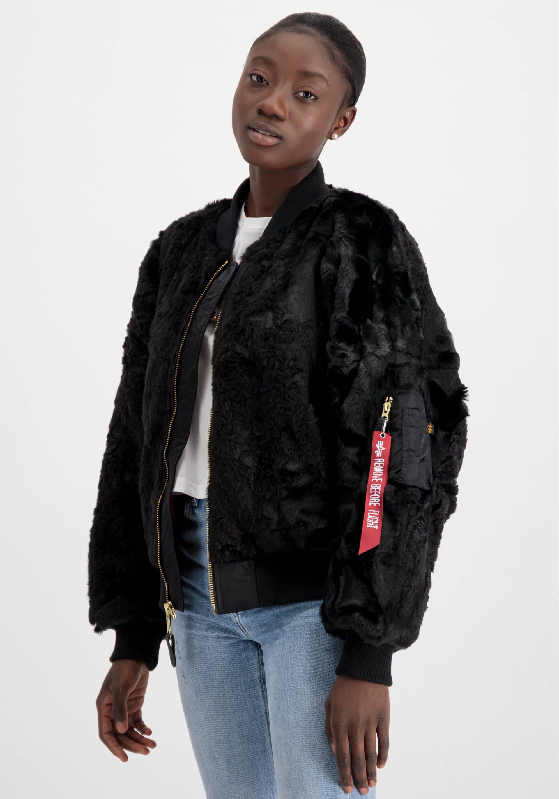 Alpha Industries Bomberjacke »Alpha Industries Women - Bomber Jackets MA-1 OS Fur Wmn« von alpha industries