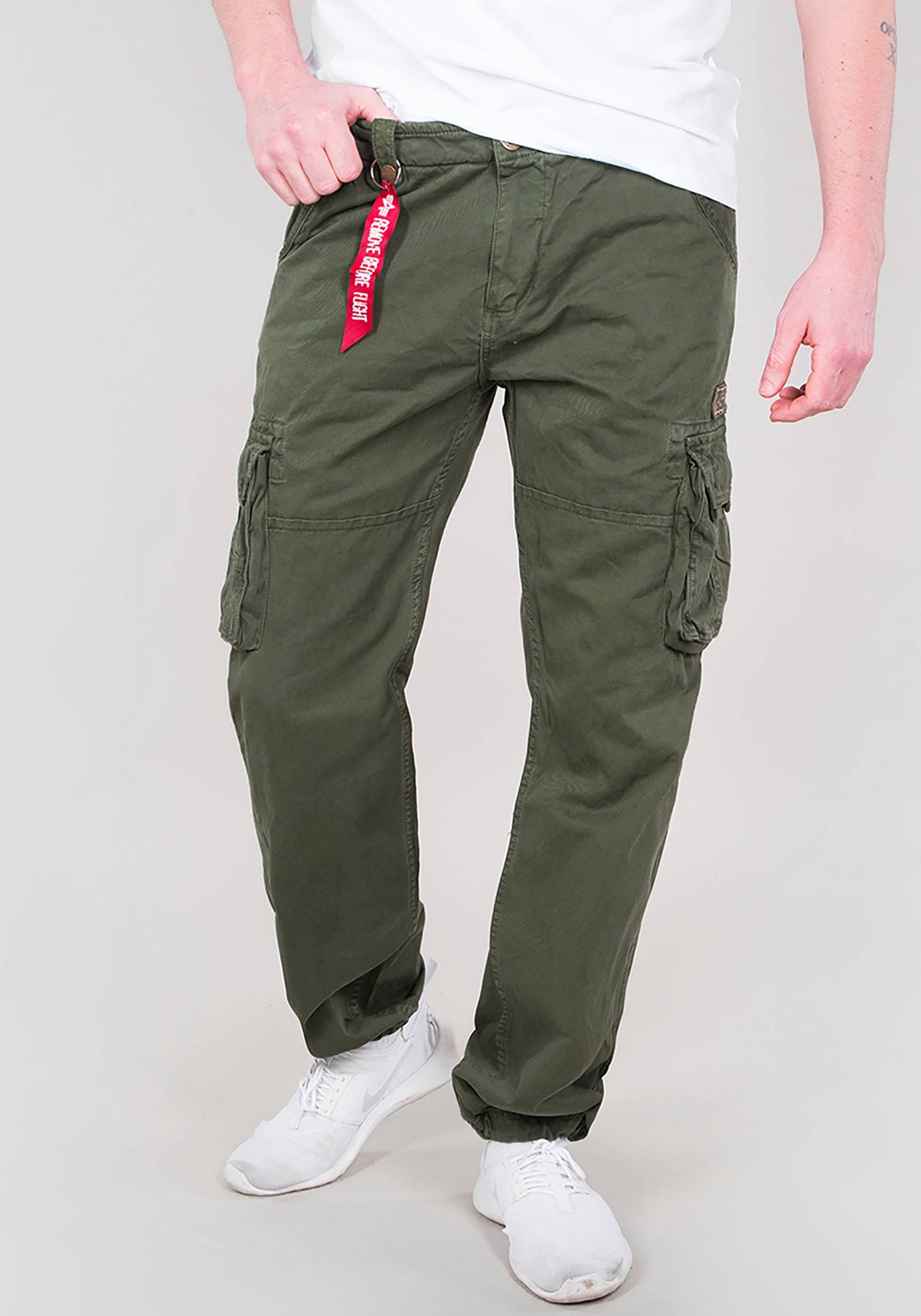 Alpha Industries Cargohose »Jet Pant«, mit seitlichen Cargotaschen und Kordelzug am Beinabschluss von alpha industries