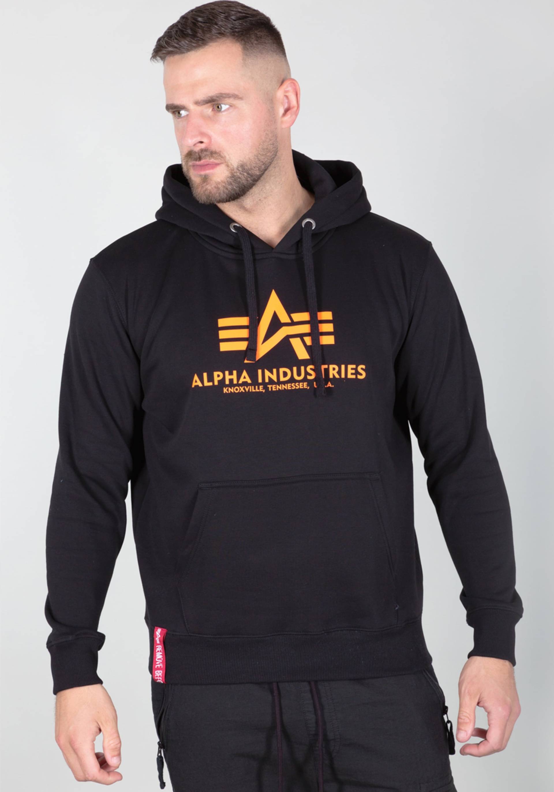 Alpha Industries Hoodie »Alpha Industries Men - Hoodies Basic Hoodie Refl. Print« von alpha industries