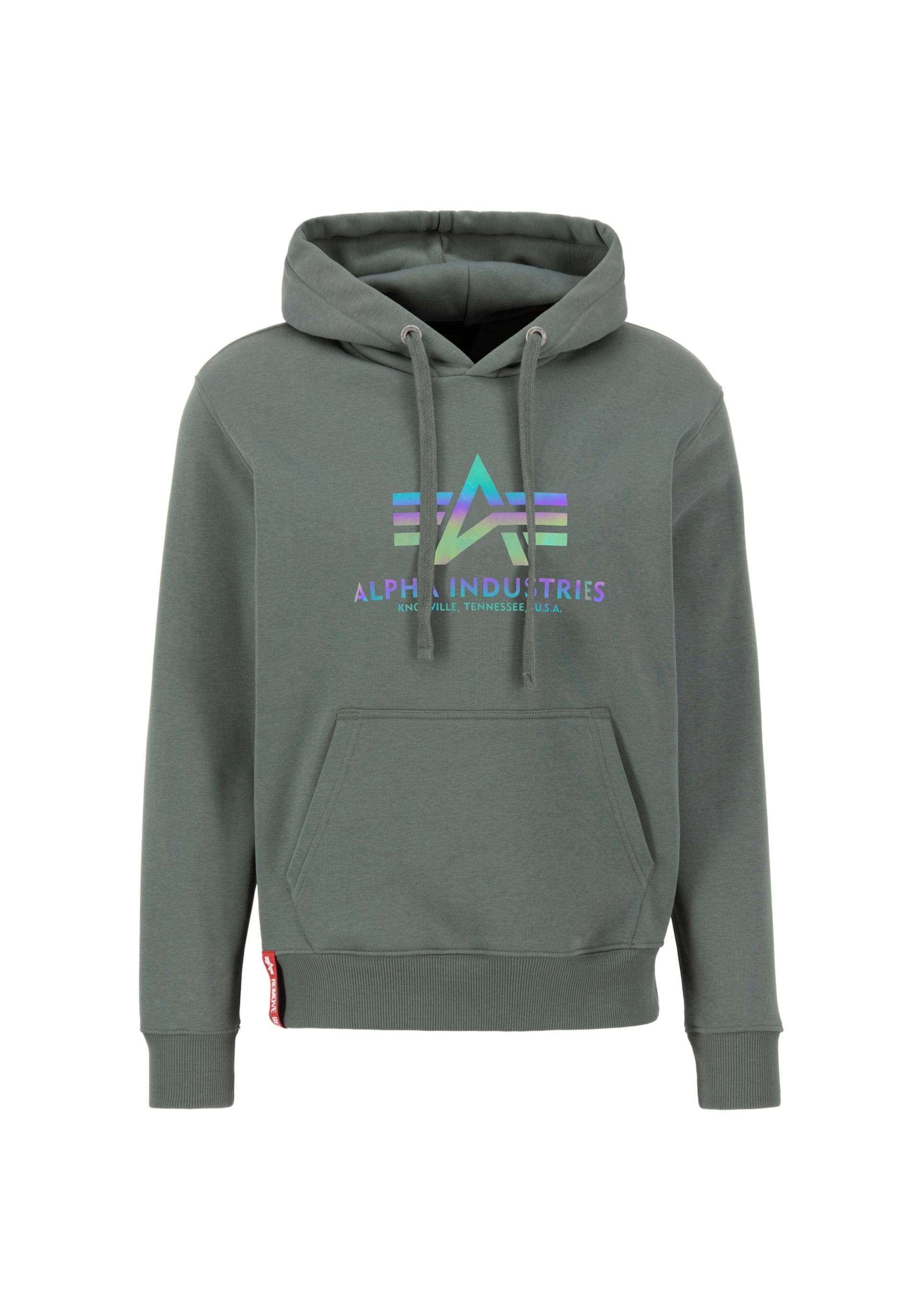 Alpha Industries Hoodie »Alpha Industries Men - Hoodies Basic Hoodie Rainbow Refl. Print« von alpha industries