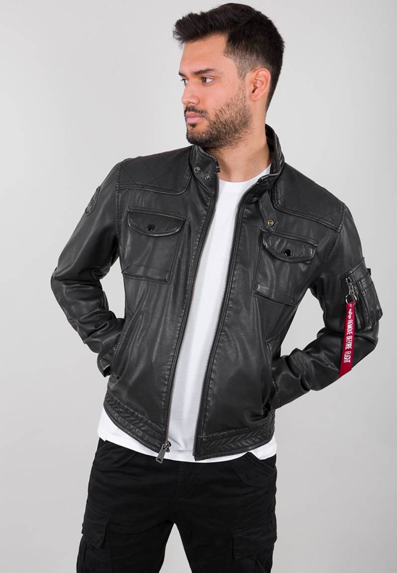 Alpha Industries Lederjacke »Alpha Industries Men - Leather & Vegan Jackets Air Racer« von alpha industries