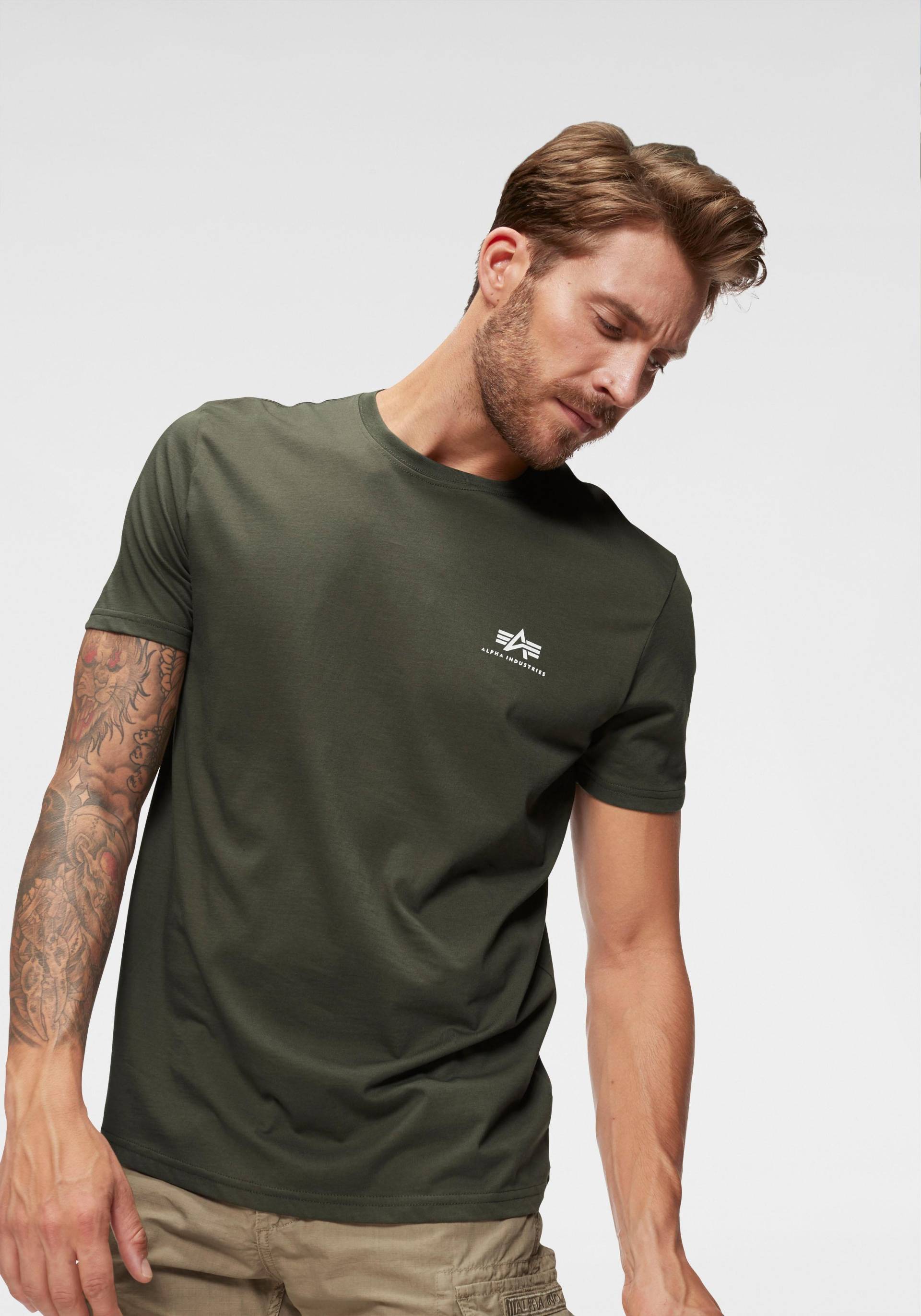 Alpha Industries Rundhalsshirt »BASIC T SMALL LOGO« von alpha industries