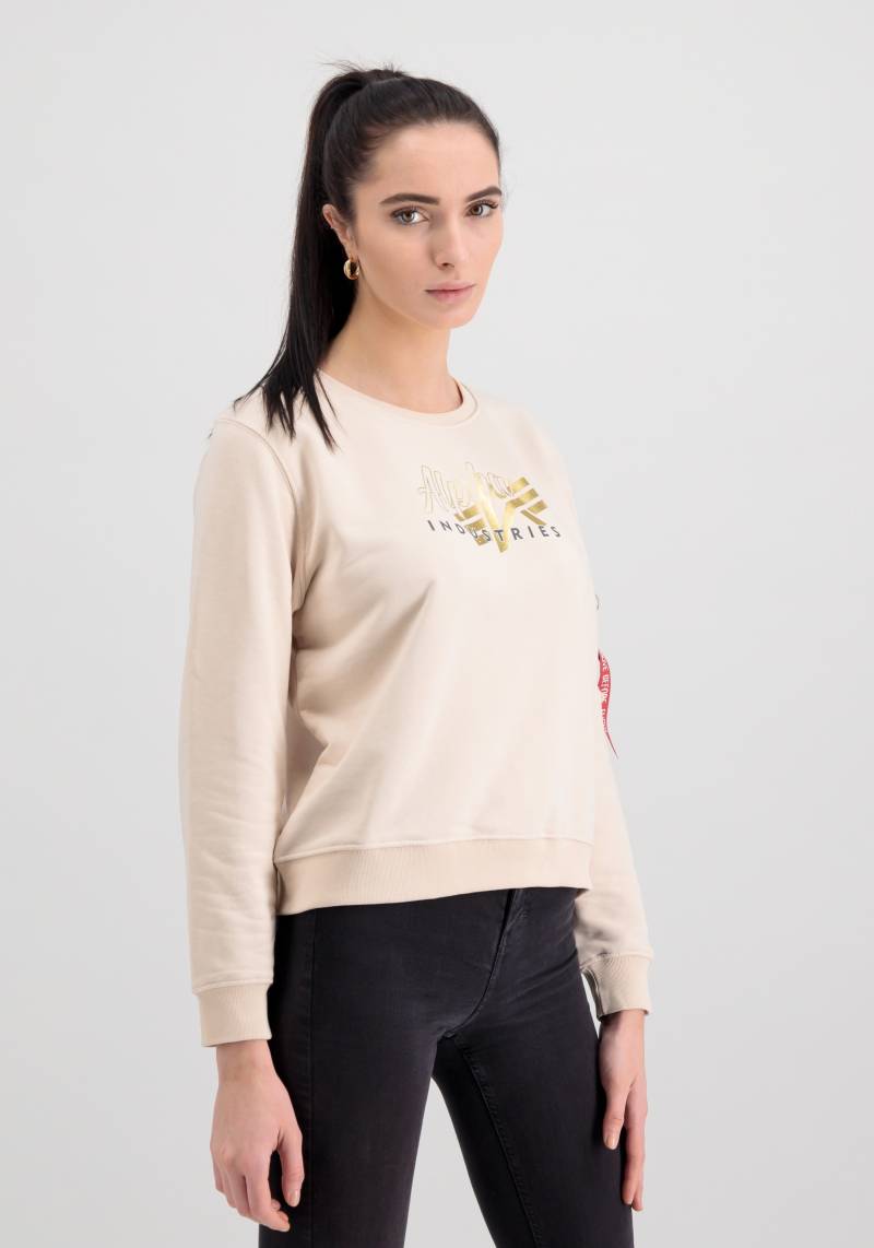 Alpha Industries Sweater »Alpha Industries Women - Sweatshirts Goldfarben Logo Sweater Wmn« von alpha industries