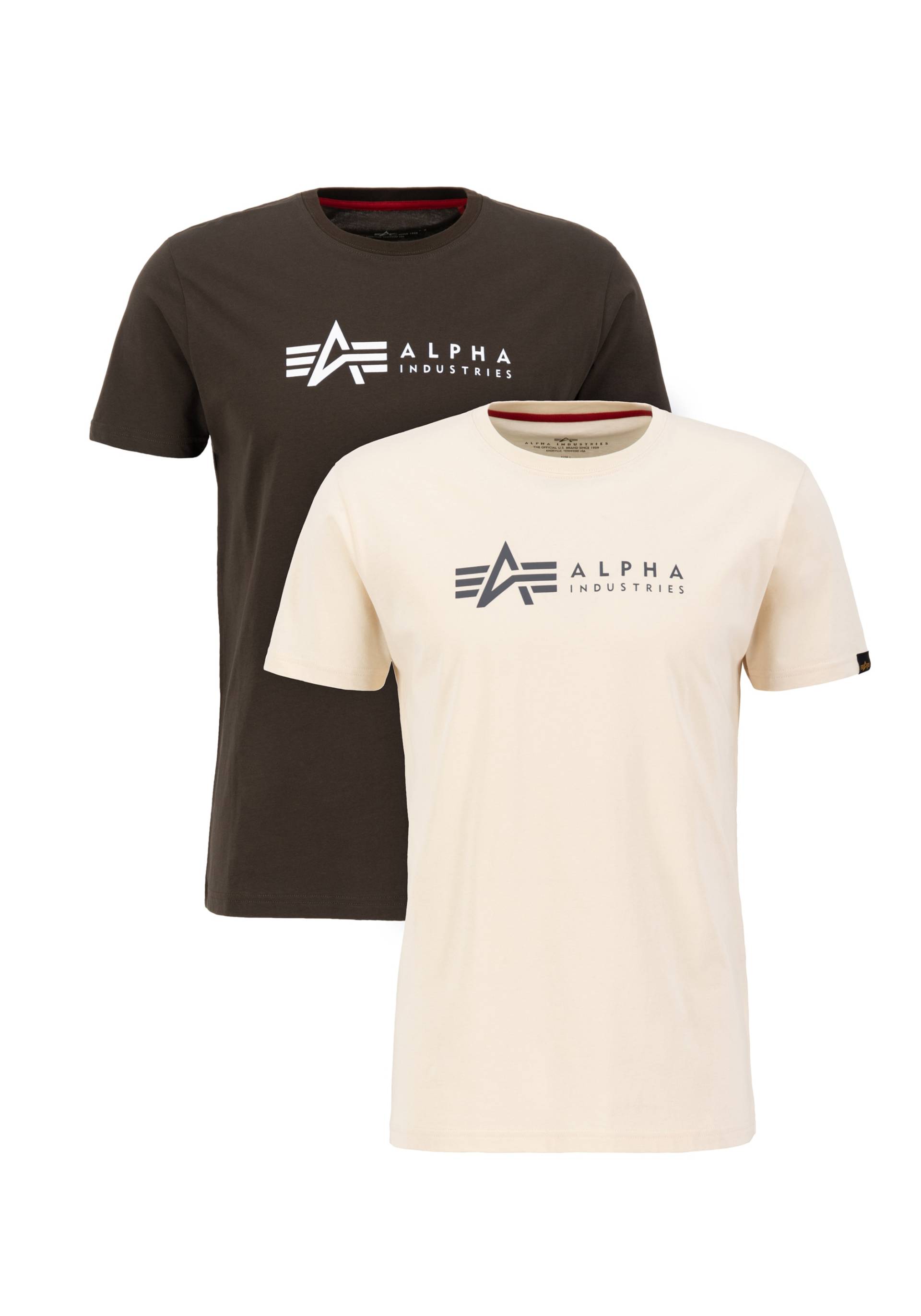 Alpha Industries T-Shirt »Alpha Industries Men - T-Shirts Alpha Label T 2 Pack« von alpha industries