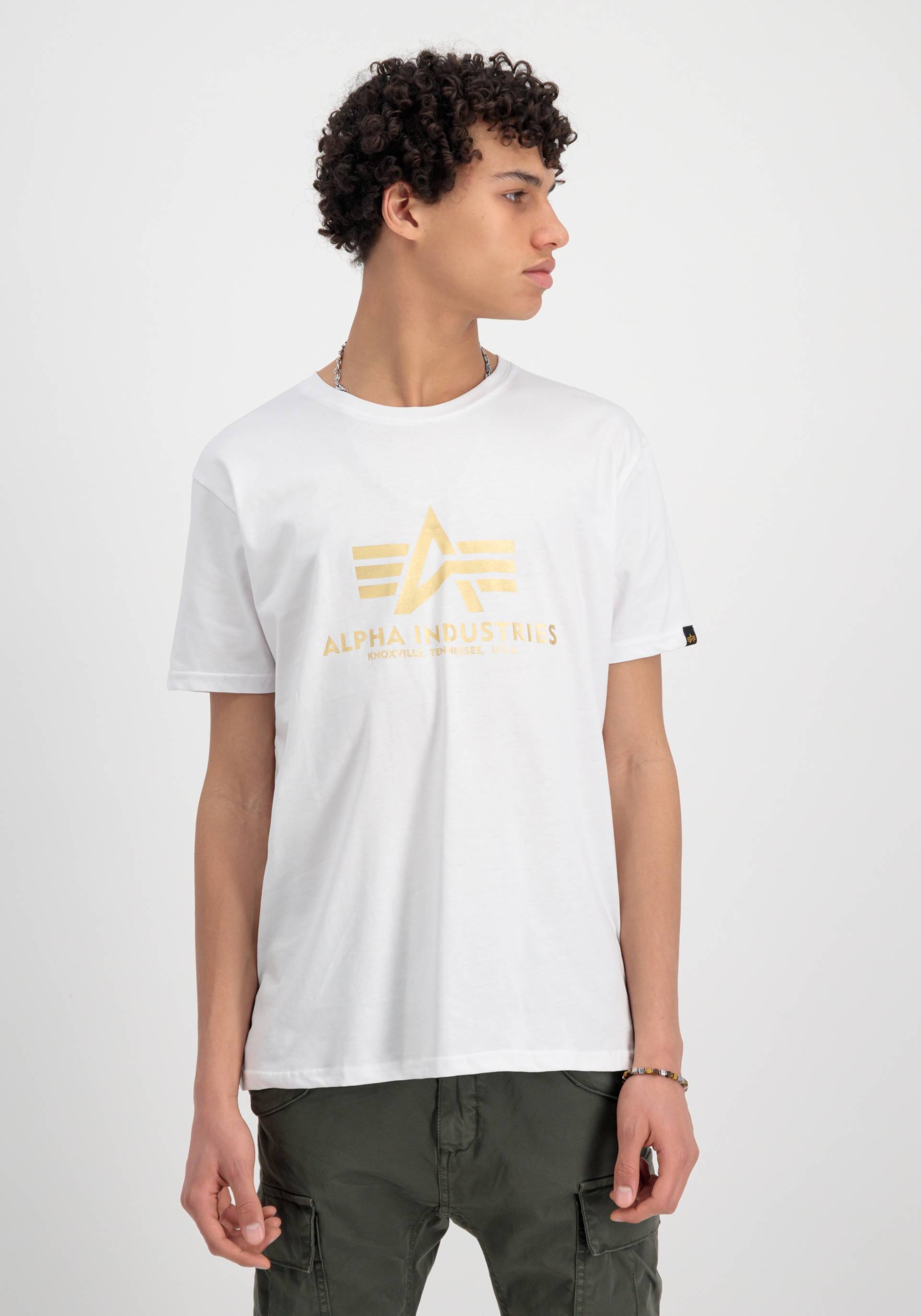 Alpha Industries T-Shirt »Alpha Industries Men - T-Shirts Basic T-Shirt Foil Print« von alpha industries