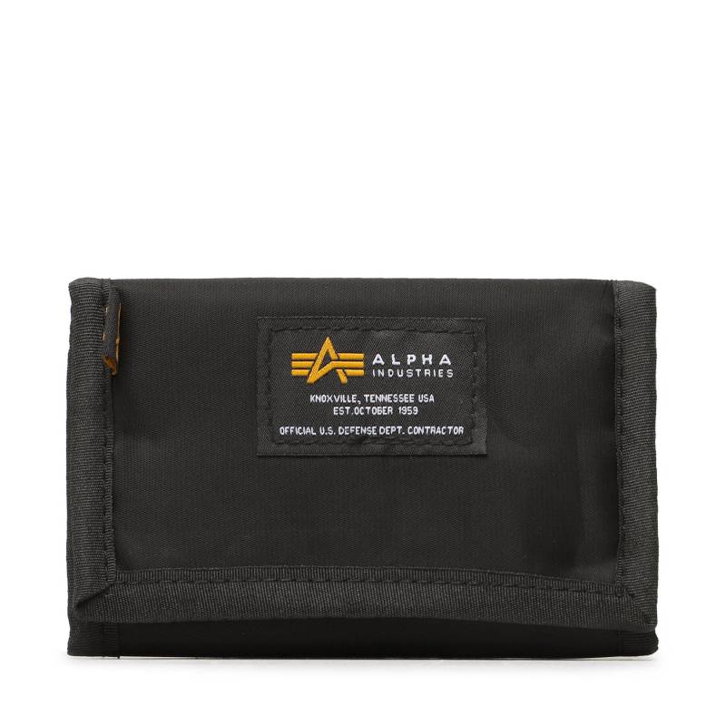 Große Herren Geldbörse Alpha Industries Crew Wallet 196928 Schwarz von alpha industries