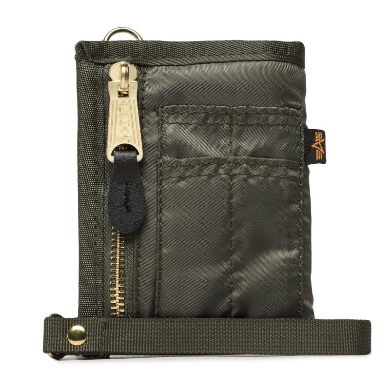 Große Herren Geldbörse Alpha Industries Utility Wallet 108958 Grün von alpha industries