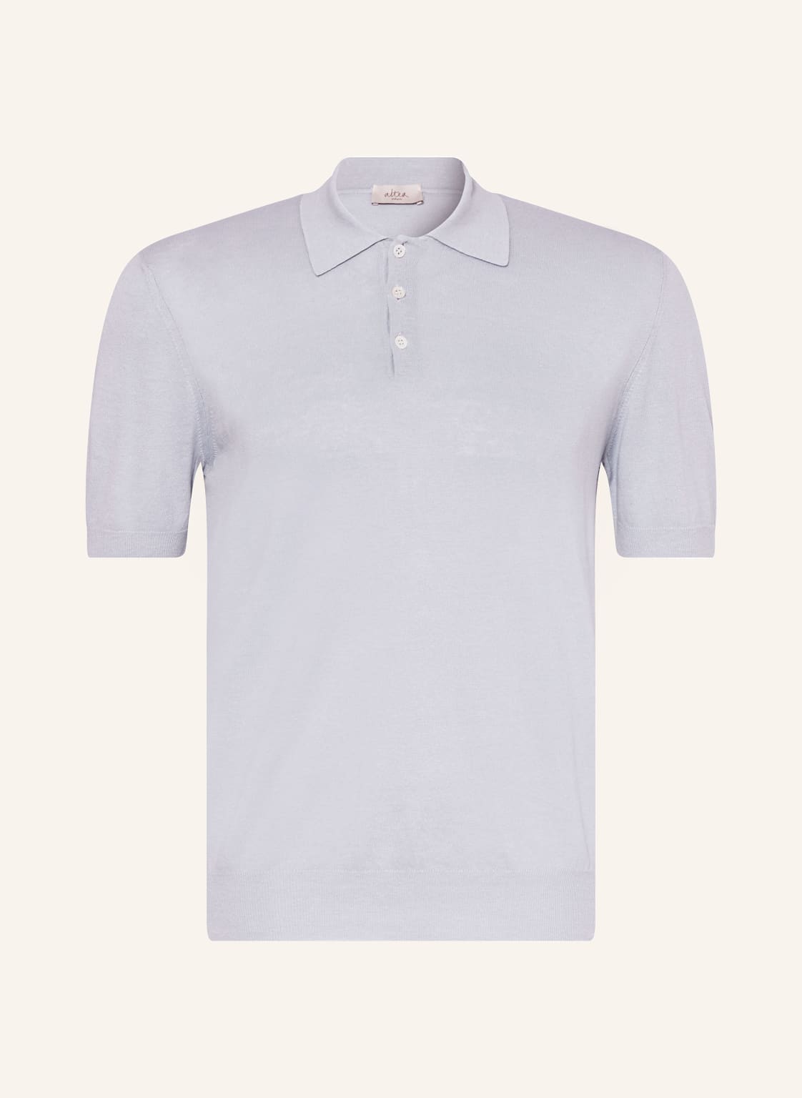 Altea Strick-Poloshirt Mit Leinen blau von altea