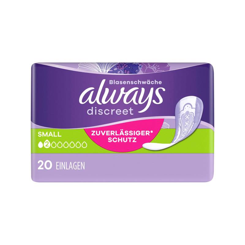 Discreet Inkontinenz Small 20 Damen  20Stück von always