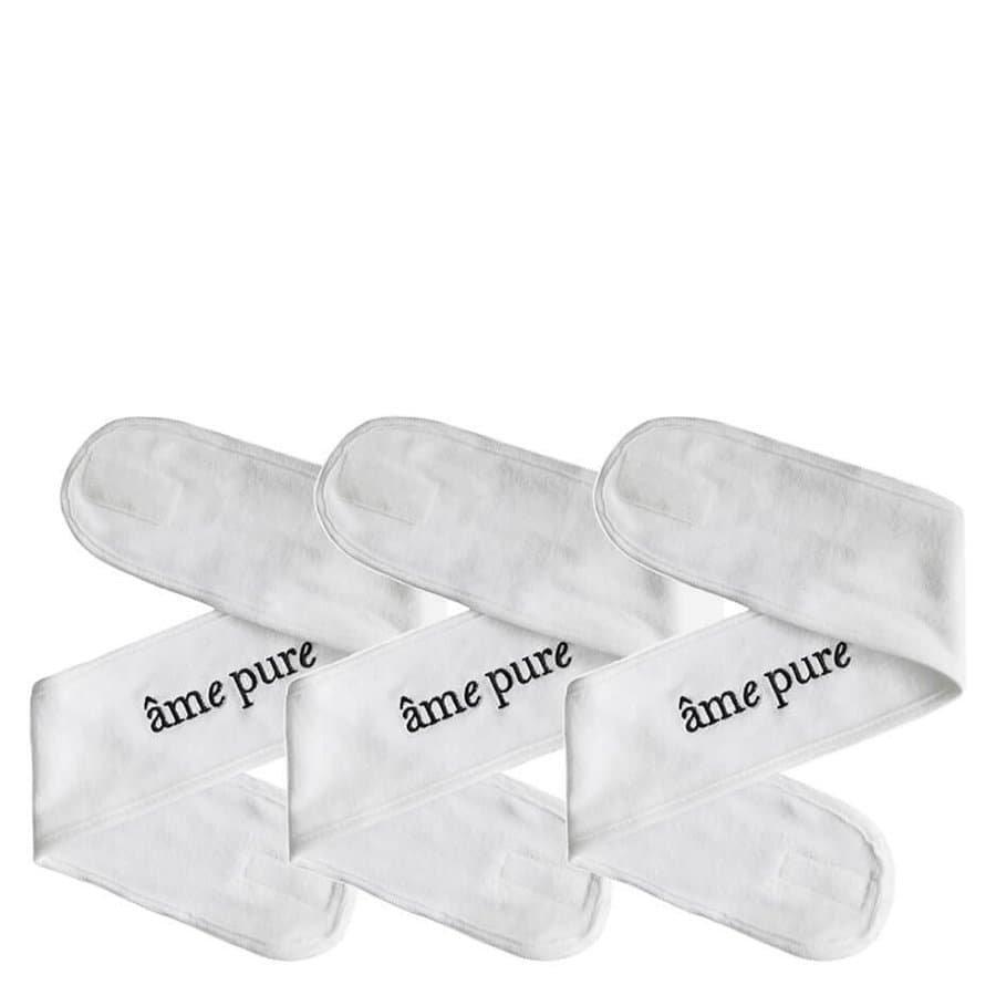 âme pure - 3 x SPA Headbands Stirnband / Lösung um Ihr Haar effektiv zurück zu halten, One Size, Weiss von âme pure