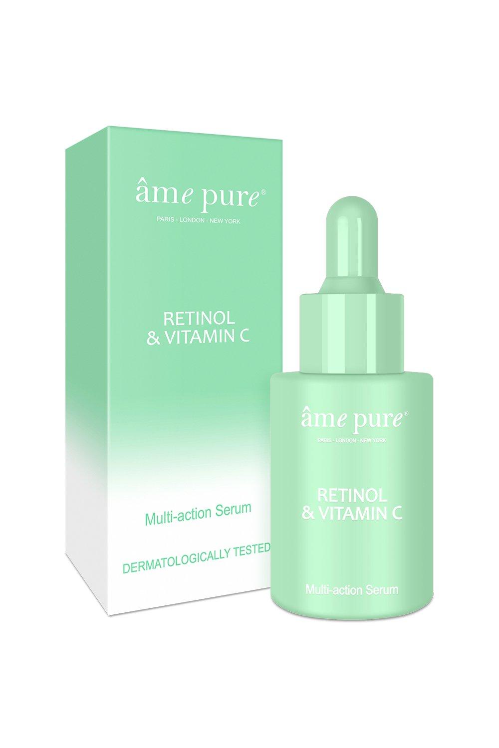 Retinol & Vitamin C Serum- Feuchtigkeit Gesichts- Serum Gegen Flecken, Augenringen, Tränensäcken, Feinen Linien Und Falten Damen  30ml von âme pure