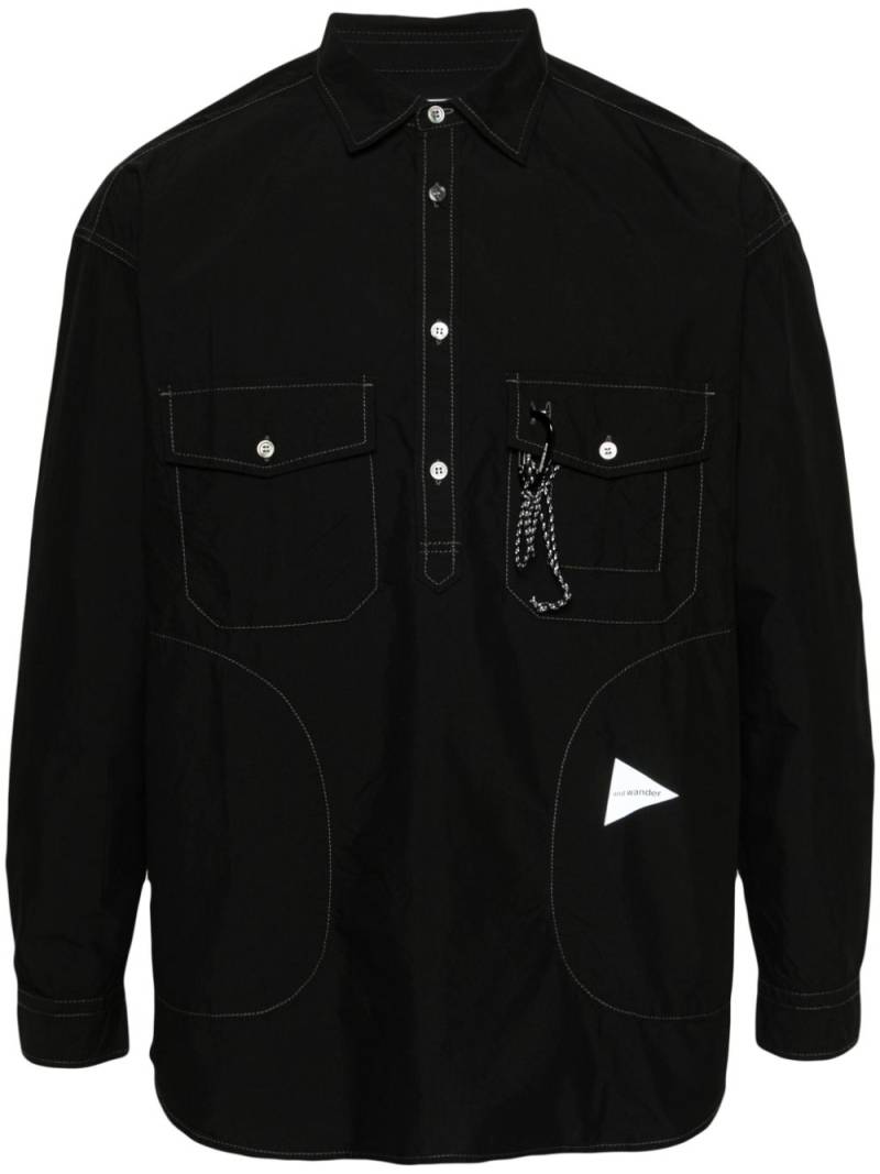 and Wander CORDURA® Typewriter shirt - Black von and Wander