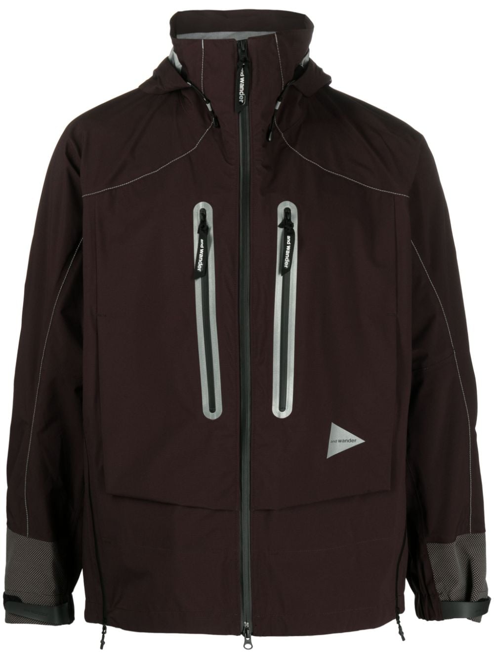 and Wander Pertex Shield hooded jacket - Red von and Wander