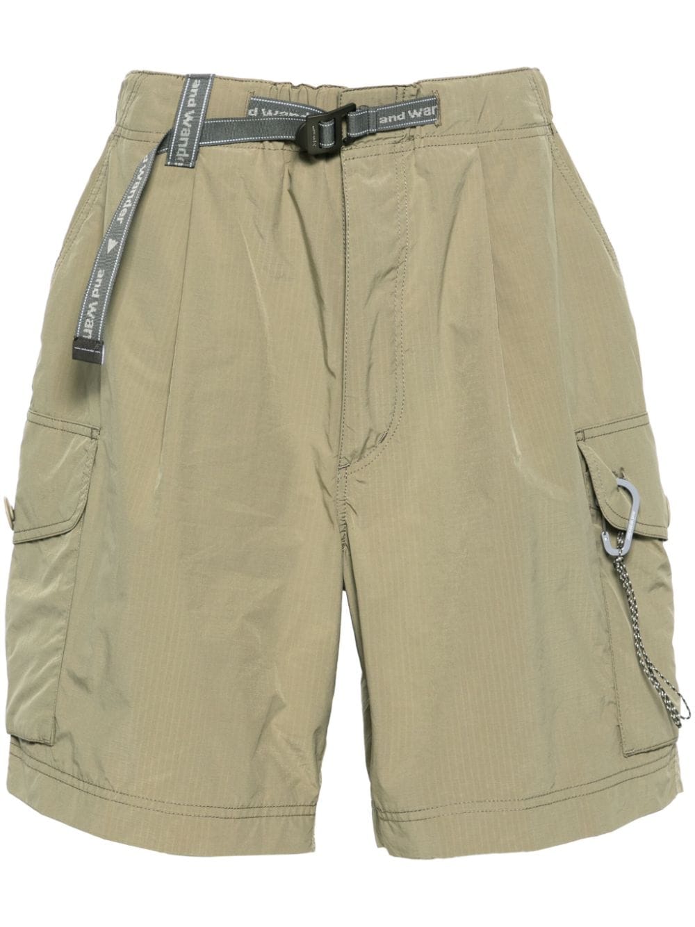 and Wander belted ripstop cargo shorts - Green von and Wander