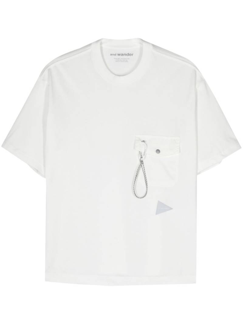 and Wander carabiner-detail jersey T-shirt - White von and Wander