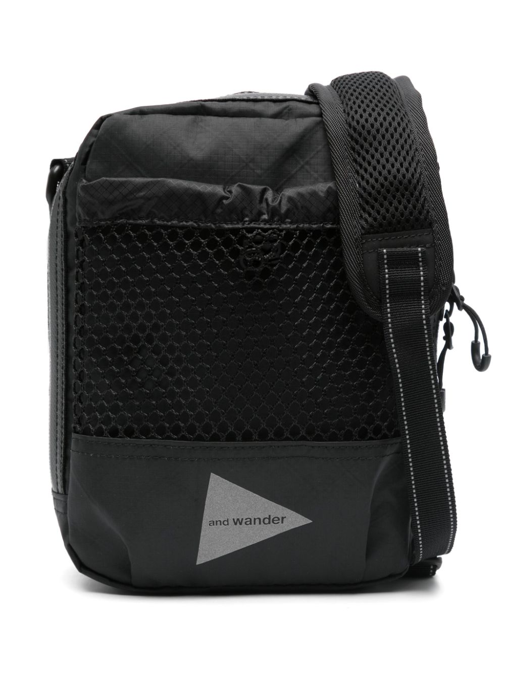 and Wander logo-print messenger bag - Black von and Wander