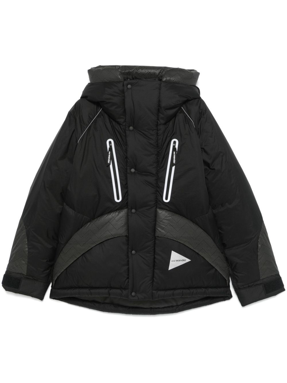 and Wander panelled puffer jacket - Black von and Wander