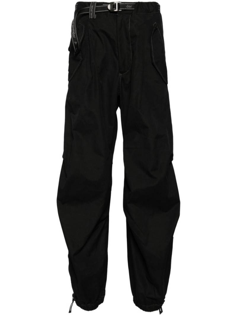 and Wander side-zip tapered trousers - Black von and Wander