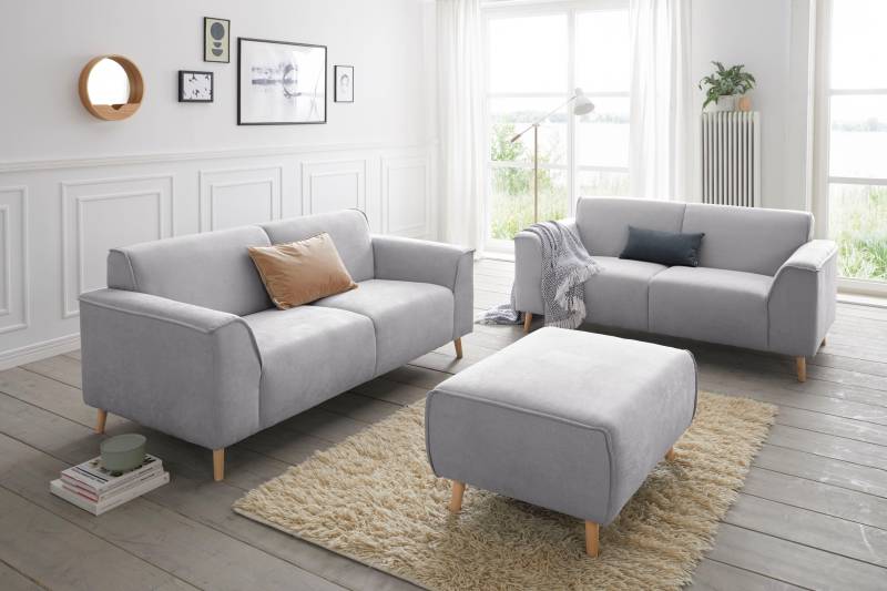 andas 2-Sitzer »Janek«, mit Federkern und Keder in scandinavischem Design von andas