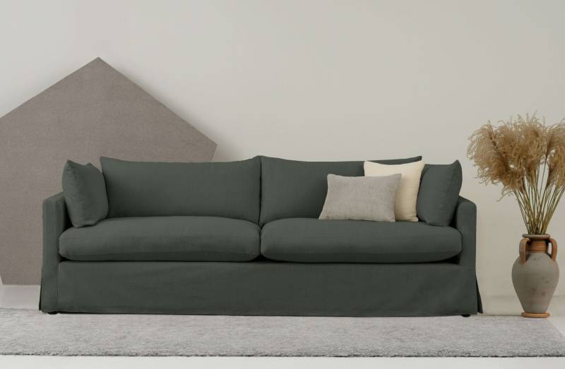 andas 3-Sitzer »Joucas, Hussensofa, Breite 244 cm«, (1 St.), extra tiefe Sitzfläche, mit Faserball-Füllung für mehr Sitzkomfort von andas