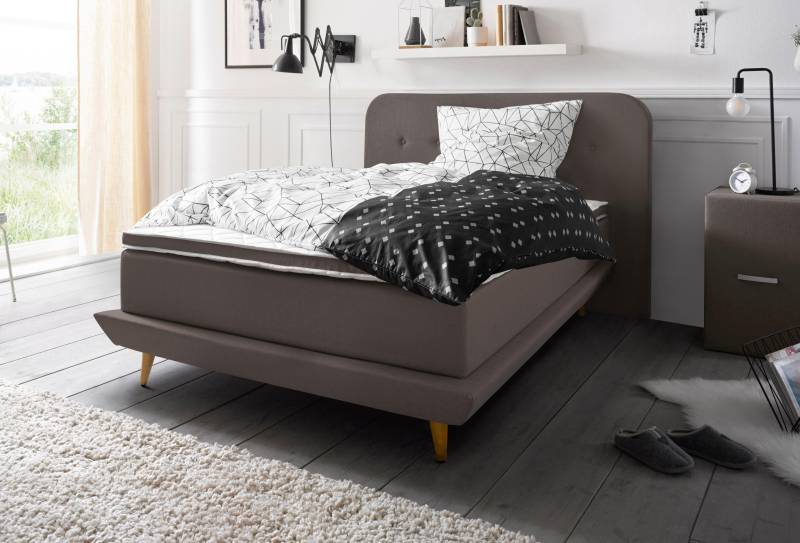 andas Boxspringbett »Premium«, Steppung mit Knopfheftung, inkl. Topper von andas