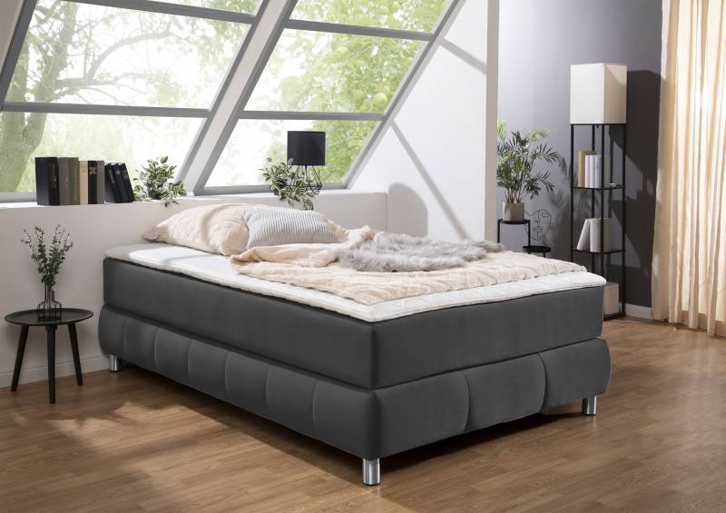 andas Boxspringbett »Salo«, Ohne Kopfteil, inkl. Topper, auch in Überlänge 220 cm von andas