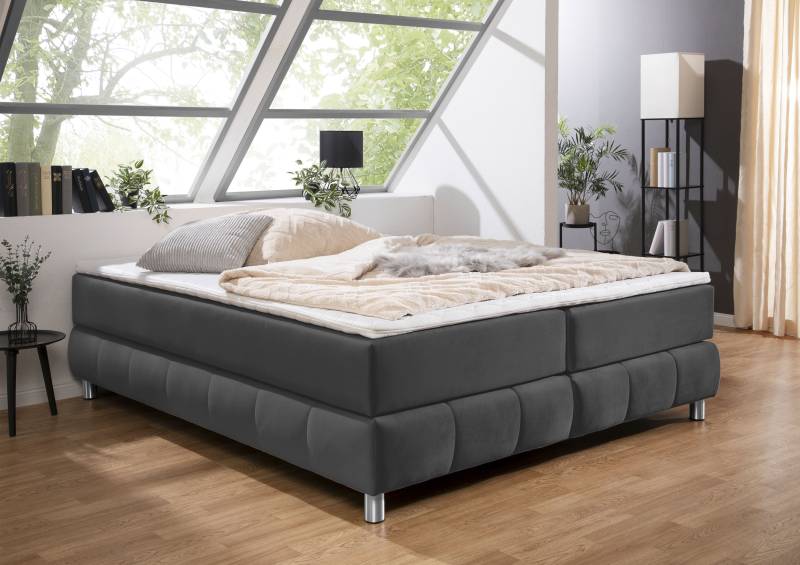 andas Boxspringbett »Salo«, Ohne Kopfteil, inkl. Topper, auch in Überlänge 220 cm von andas