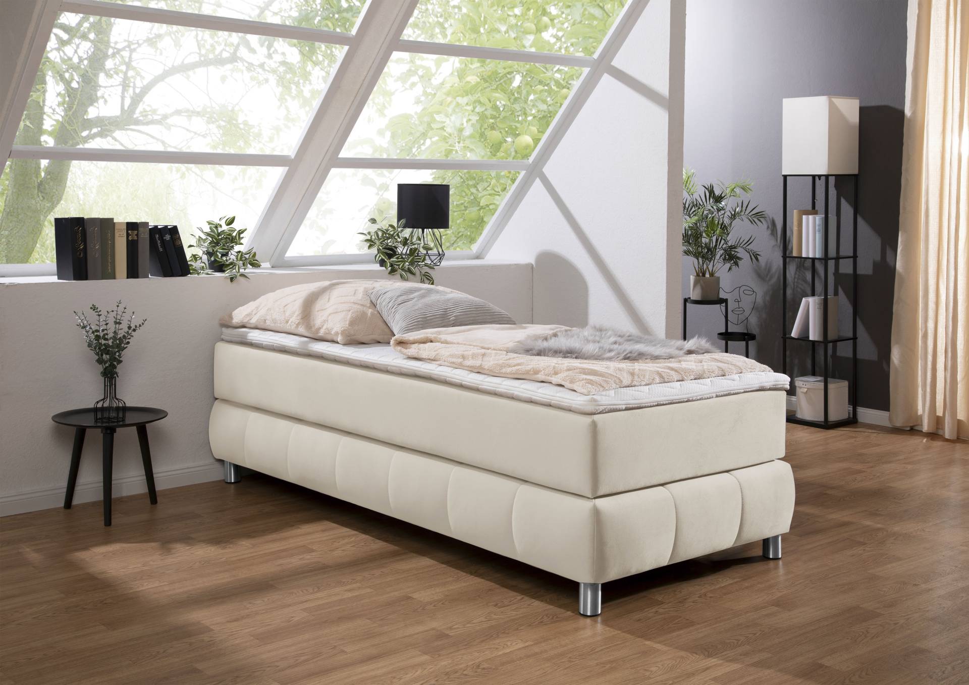 andas Boxspringbett »Salo«, Ohne Kopfteil, inkl. Topper, auch in Überlänge 220 cm von andas