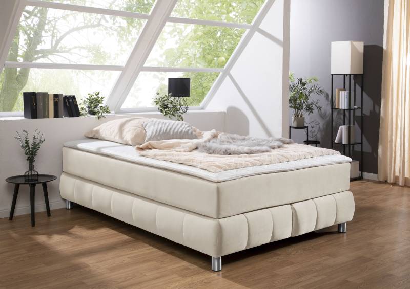 andas Boxspringbett »Salo«, Ohne Kopfteil, inkl. Topper, auch in Überlänge 220 cm von andas