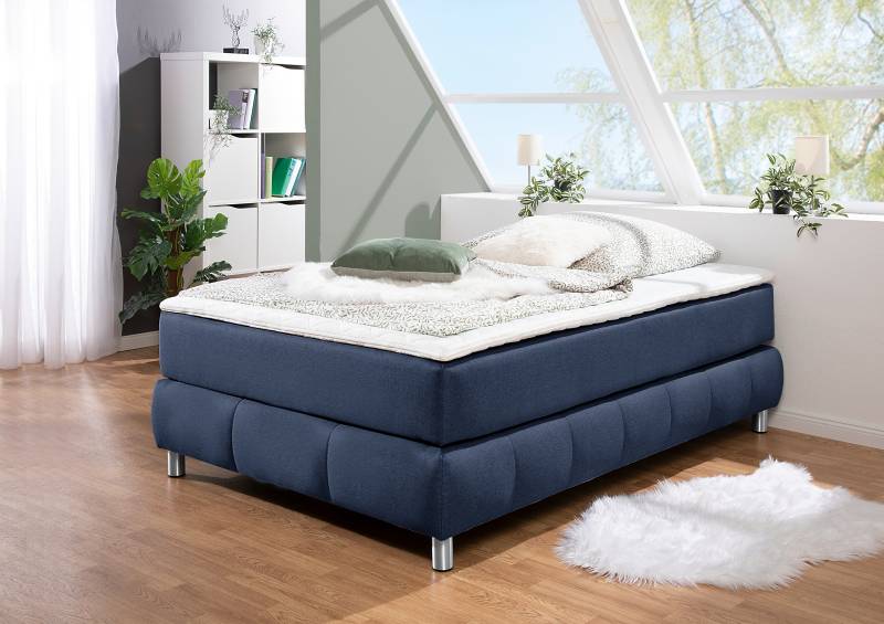 andas Boxspringbett »Salo«, Ohne Kopfteil, inkl. Topper, auch in Überlänge 220 cm von andas