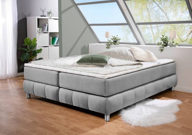 andas Boxspringbett »Salo«, Ohne Kopfteil, inkl. Topper, auch in Überlänge 220 cm von andas