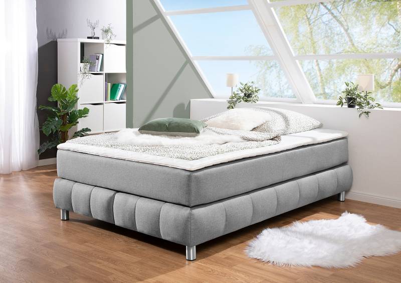 andas Boxspringbett »Salo«, Ohne Kopfteil, inkl. Topper, auch in Überlänge 220 cm von andas