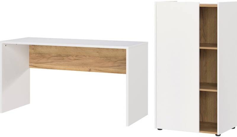 andas Büromöbel-Set »Njavve bestehend aus Wangenschreibtisch«, (2 tlg.), und Aktenschrank (Höhe 115 cm), Made in Germany von andas