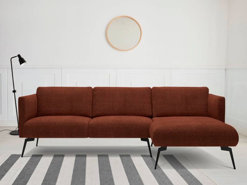 andas Ecksofa »Horna, L-Form,«, mit schwarzen Metallbeinen von andas