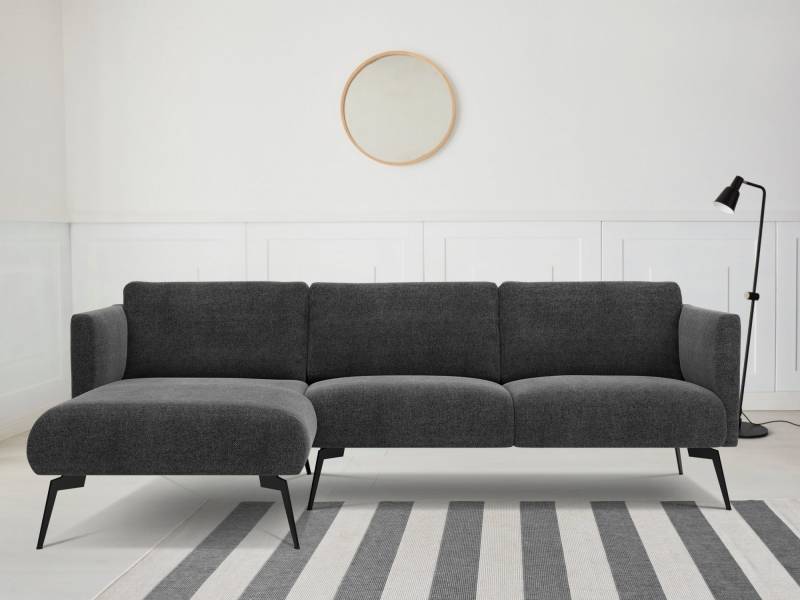 andas Ecksofa »Horna, L-Form,«, mit schwarzen Metallbeinen von andas